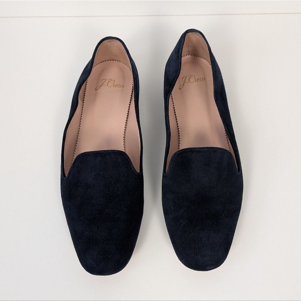 J. Crew Blue Suede Loafers Women's 7.5 - Picture 2 of 9